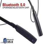 BT-235 Black Bluetooth Neckband – Powerful Bass | 20H Battery | Type-C Fast Charging | Magnetic Lock | Premium Metal Look | Clear Mic & HD Sound | Wireless Neckband
