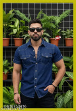 Men Blue Slim Fit Opaque Casual Shirt