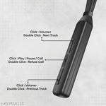 Signatize Bluetooth Earphones with 10mm Drivers, Rich Music Experience, 20+ Hours Playtime, Type C Fast Charging, Neckband Earphones with Voice Assistant-Black