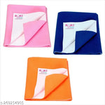 OYO BABY 70x50 CM New Born Baby Urine Sheets Waterproof, Bed Protector Baby Dry Sheet, Baby Dry Mats Waterproof and New Baby Born Products Combo 3 pcs set, Dry Sheet