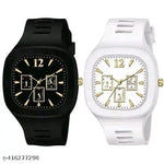 Watch Combo BUY 1 GET1FREE Black Designer Professional PU Analog Watch pack of 2