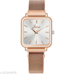 Jainx Rose Gold Magnet Mesh Chain Analog Wrist Watch for Women
