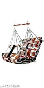 Cotton Baby Swing Jhula with Safety Belt | Folding & Washable Swing for Kids 1-5 Years
