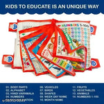 Amrut Internationals Kids Cotton Abcd Learning Toys Cushion Best For Birthday Gift, Red Colour Kids Learning Cushion Book