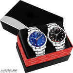 New Premium Branded Super Quality Silver Strap  Metal Steel Belt Analog Watch For Men