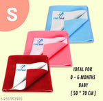 OYO BABY 70x50 CM New Born Baby Urine Sheets Waterproof, Bed Protector Baby Dry Sheet, Baby Dry Mats Waterproof and New Baby Born Products Combo 3 pcs set, Dry Sheet