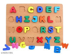 Colourful Wooden Puzzle Set for Kids: Capital Alphabets, Numbers and Shapes - Educational Learning Board for Toddlers and Preschoolers (ABCD, Numbers, Shapes)