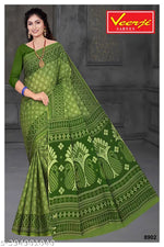Pure cotton fancy printed saree inspired from sambalpuri saree