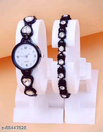 Ronical  Analog White Dial Watch With Heart Shape Rosegold Bracelet Combo For Womens And Girls Pack Of 2 Analog Watch
