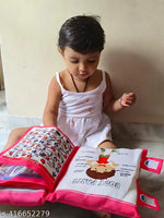 Amrut Internationals Kids Cotton Abcd Learning Toys Cushion Best For Birthday Gift, Red Colour Kids Learning Cushion Book