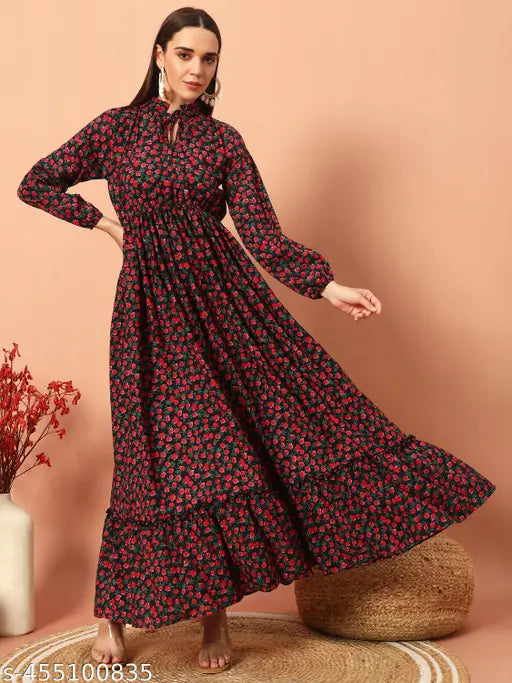 OTABU | Dress For Women | Women's Abstract A-line Peach Skirts