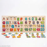 Set of 4 Wooden Knobbed Puzzle Include Wild Animal, Fruits, Transport, Vegetables - Wooden puzzle toys | Best Birthday Gift for Kids Ages 3 to 8 (Size 23x30 CM) Multicolor