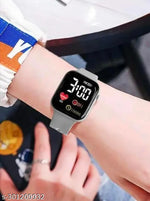 Grey Colour Digital Led Watch for Unisex Kids Boys n Girls