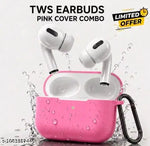 Tws Earbuds Pro, White Airbud, TWS Headphone, Tws earphone, True Wireless Bluetooth Headphone, True Wireless Bluetooth Earphones with red Case, Compatible for all Smartphones