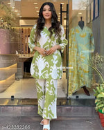 Women's Full Embroidery Co-ord Set of Top and Bottom