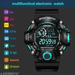 Classy Trending Black Dial black Strap Silicon Ultra LED Digital Watch For Boy & Girls  Red Square Ultra Band