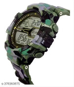 Fancy round Dial Army Color Sport Watch For Young Boys