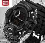 Classy Trending Black Dial black Strap Silicon Ultra LED Digital Watch For Boy & Girls  Red Square Ultra Band