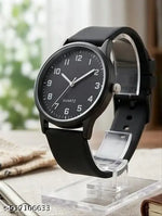 BEST QUALITY BEST PRICE Classy Analogue Black Dial Tranding  Pu Belt Watches For Men Boys