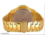 Rosra Golden Formal Watch For Men's Ring +Chain Freue (MOR RING+ CHAIN) For Men's