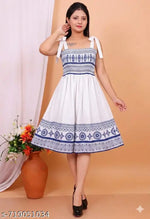 Casual Polyester Blend Puff Sleeves V-Neck Knee Legnth Drawstring Dress (41