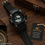 White Dial Multi-Functional Automatic Waterproof synthetic Green Strap Sport Digital Watch - For Boys