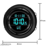 HA-LA Lapgo HL-2022 New Trending Full Black Ring Black Round Waterproof Gym Fitness Freek  HL-2022-DTL-BLK Digital Watch - For Men Sports watch