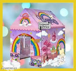This foldable tent house can be used indoors as a toy house or outdoors as a kids play tent