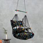 Cotton Baby Swing Jhula with Safety Belt | Folding & Washable Swing for Kids 1-5 Years