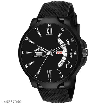 LIMESTONE Classic Men Black Silicon Analog Watch