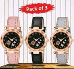 Analog Women's Watch (Black Dial) (Pack of 2)