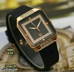 Amigos- Black diamond Rubber Strap Student Analog WristWatch