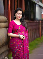 Georgette Printed Saree (With Lace Border)