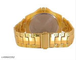 Rosra Golden Formal Watch For Men's Ring +Chain Free (MOR RING+ CHAIN) For Boys
