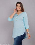 Rayon Top With White color of Embroidery