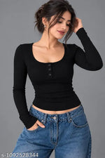 Polyester Crop Top For Women Korean Top For Women Fashion Top Party Trendy Top Under 299