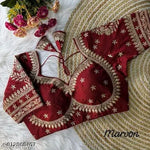 Trending New Embroidery Work Blouse For Wedding