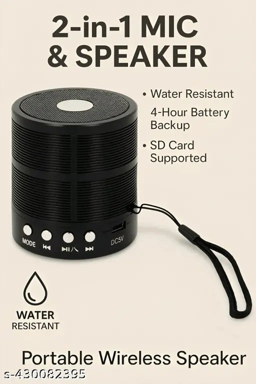 MINI Portable Wireless Bluetooth 2in1 Speaker and mic1