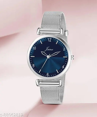 Jainx JW691 Blue Dial Mesh Band Analog Watch - For Women