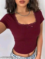 Half Shirt, Midriff Top or Cutoff Shirt Verdusa Ruched Crop Top: The Perfect Summer Top