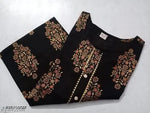 stylish printed Straight kurta_Black