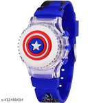 Digital Watch For Kids Spinner Cap With Multi Disco Light Glowing