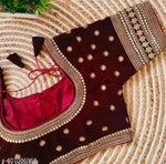 VELVET FABRIC EMBROIDERY BLOUSE FOR WOMEN