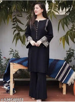 Maroon Straight Fit Kurta Set for Women with Elegant Floral Lace Detailing | Stylish Ethnic Wear with Matching Pants
