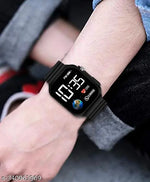 Grey Colour Digital Led Watch for Unisex Kids Boys n Girls