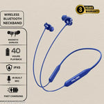Supreme Wireless Bluetooth Neckband (Black) | 50 Hours Playback | Comfortable In-Ear Headset
