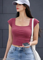Half Shirt, Midriff Top or Cutoff Shirt Verdusa Ruched Crop Top: The Perfect Summer Top