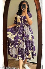 Women's Rayon Printed Anarkali Kurta Women & Girls | Women's Kurtas & Kurtis