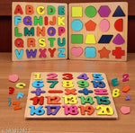 Wooden Learning Clock for Kids, Educational Time Teaching Toy, Shape Color Sorting Number Blocks, Montessori Early Learning