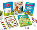 Quizs and Puzzle for Kids Set of 5 Educational Puzzle Collection with Brain Games, Word Search, Mazes, Dot to Dot, Puzzle and Crossword Challenges